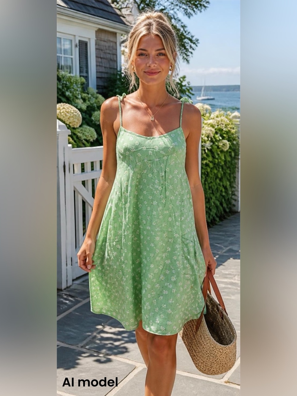 Billabong light Green‎ Floral Dress-NWT